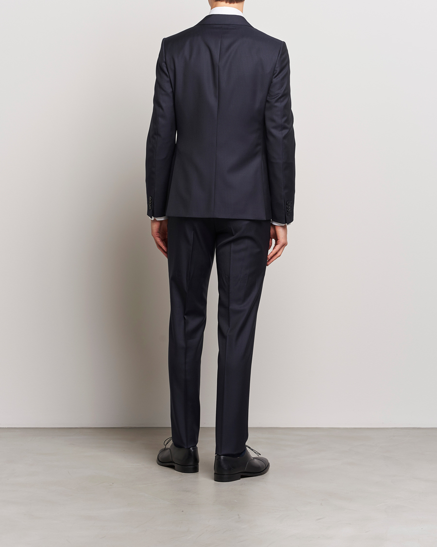 Herr | Kostymer | Zegna | Tailored Tonal Stripe Wool Suit Navy