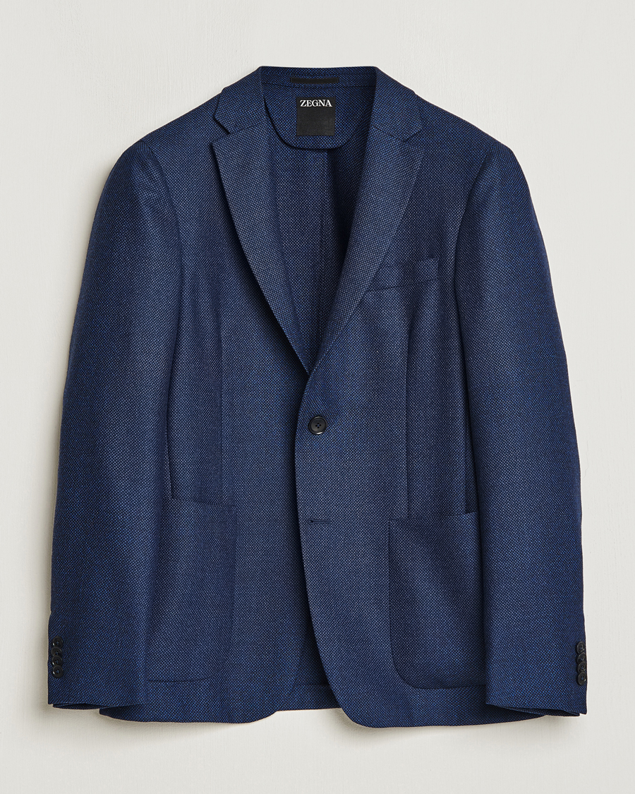Herr | Kavajer | Zegna | Unconstructed Wool Blazer Navy