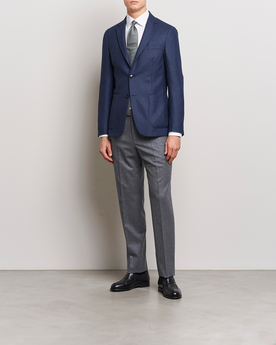 Herr | Kavajer | Zegna | Unconstructed Wool Blazer Navy