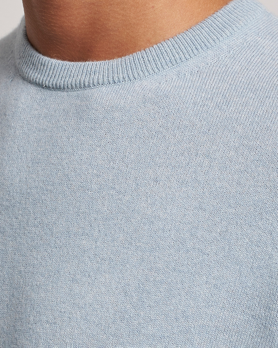 Herr | Tröjor | Zegna | Oasi Cashmere Crew Neck Light Blue