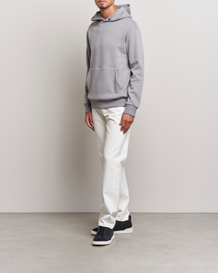 Herr | Tröjor | Zegna | Cotton/Cashmere Hoodie Light Grey