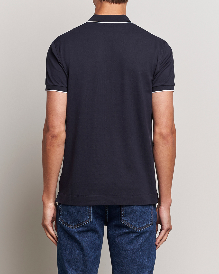 Herr | Pikéer | Zegna | Short Sleeve Cotton Piquet Navy