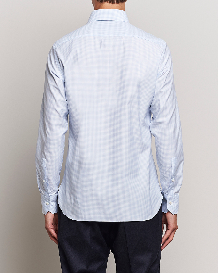 Herr | Skjortor | Zegna | Slim Fit Check Dress Shirt Light Blue