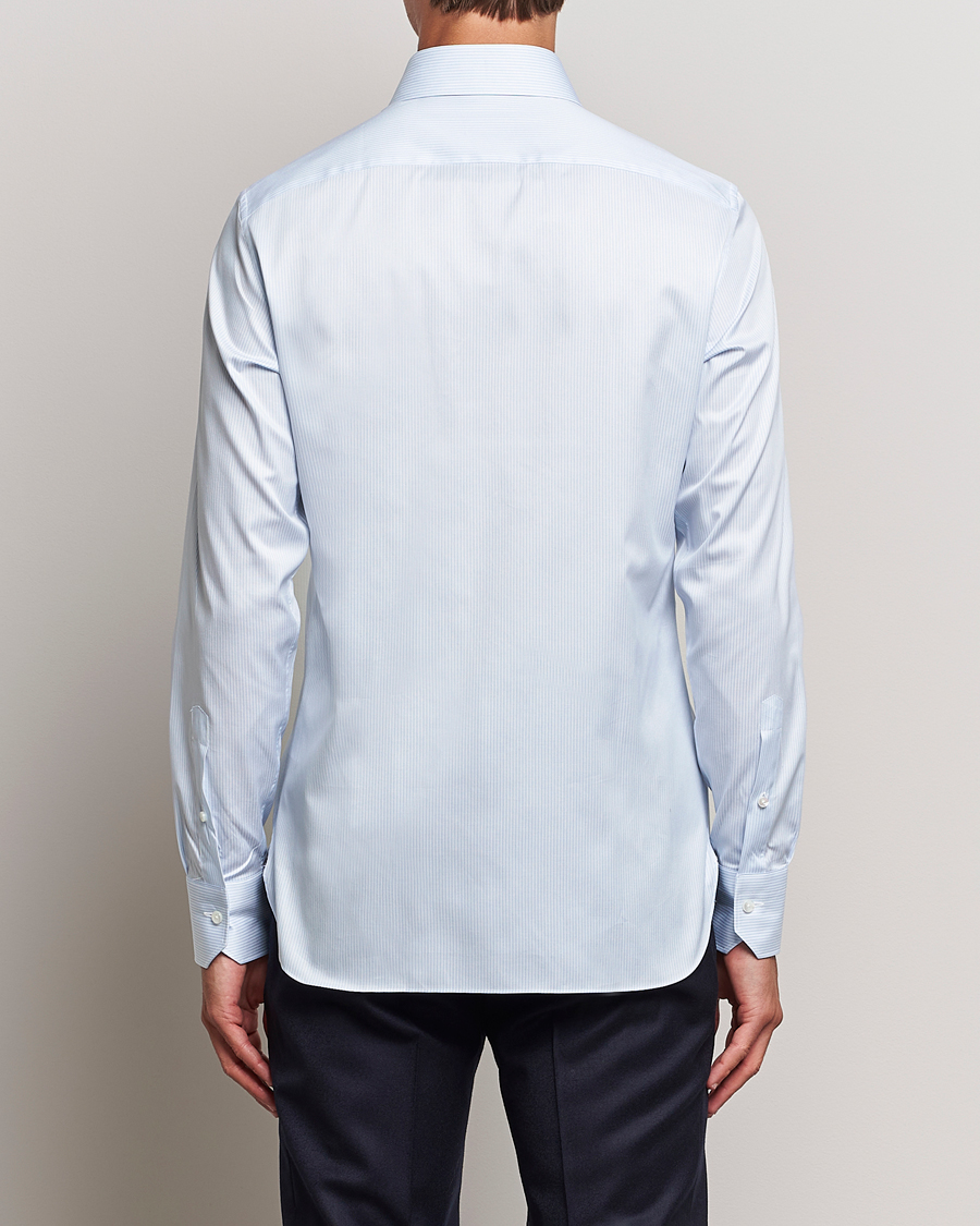 Herr | Skjortor | Zegna | Slim Fit Striped Dress Shirt Light Blue
