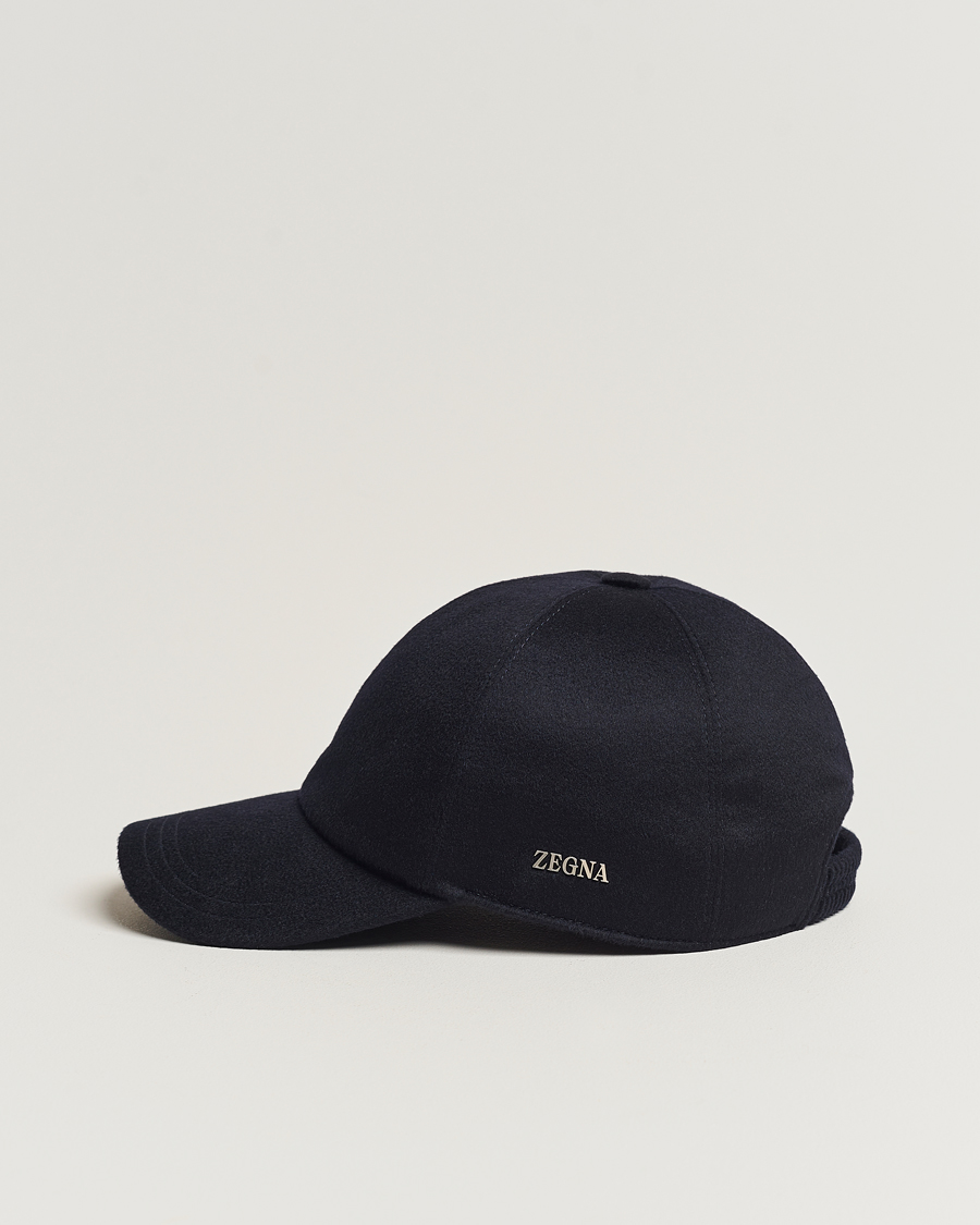 Herr | Zegna Cashmere Baseball Cap Navy | Zegna | Cashmere Baseball Cap Navy