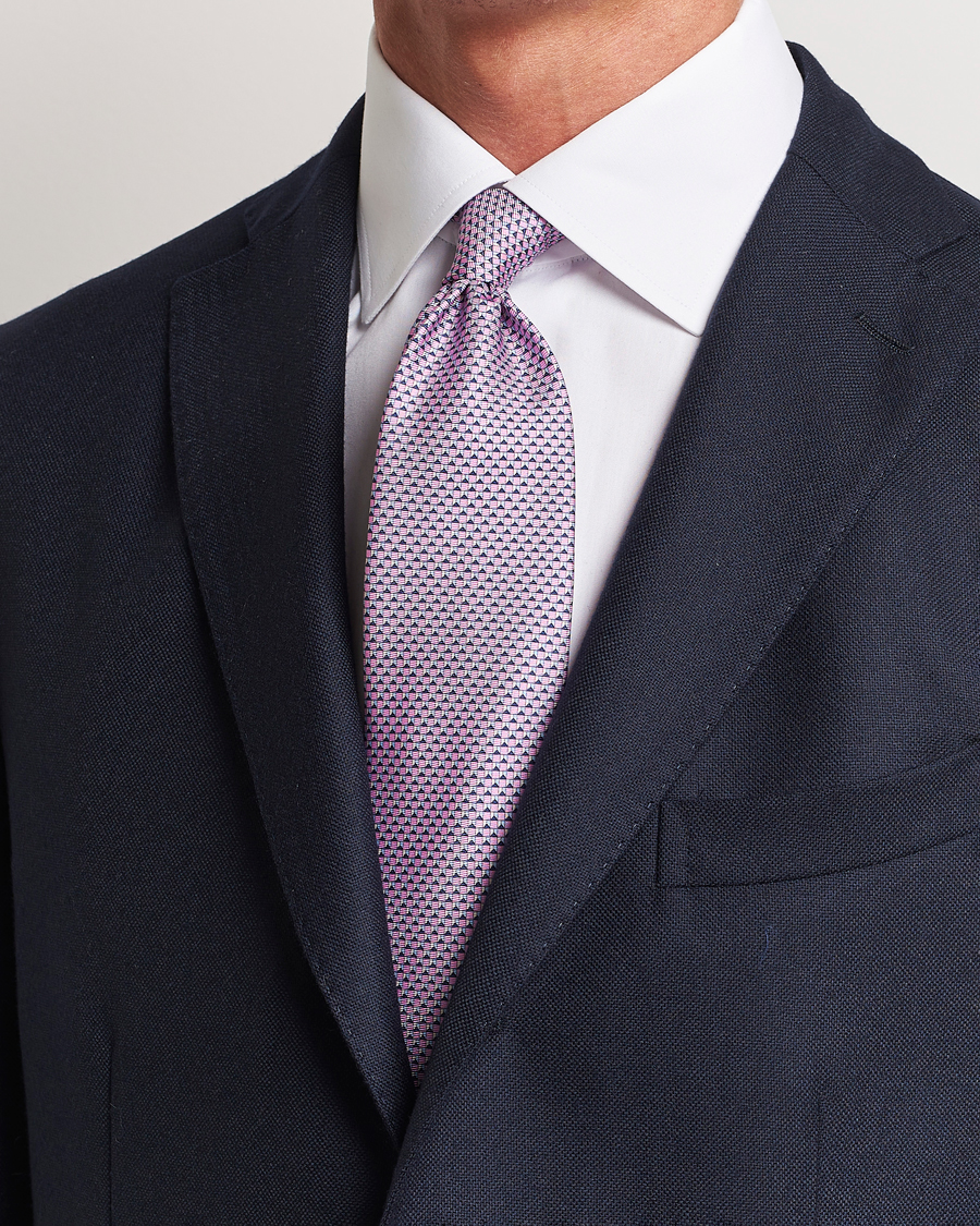 Herr | Zegna Jacquard Silk Tie Pink | Zegna | Jacquard Silk Tie Pink