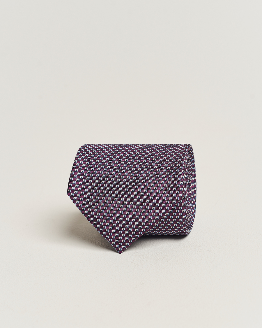 Herr |  | Zegna | Jacquard Silk Tie Purple