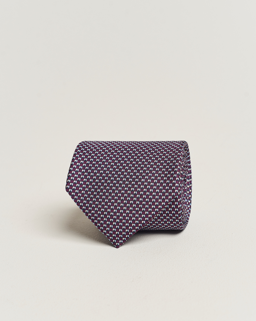 Herr | Zegna Jacquard Silk Tie Purple | Zegna | Jacquard Silk Tie Purple