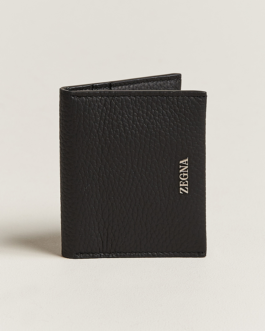 Herr |  | Zegna | Grain Leather Wallet Black