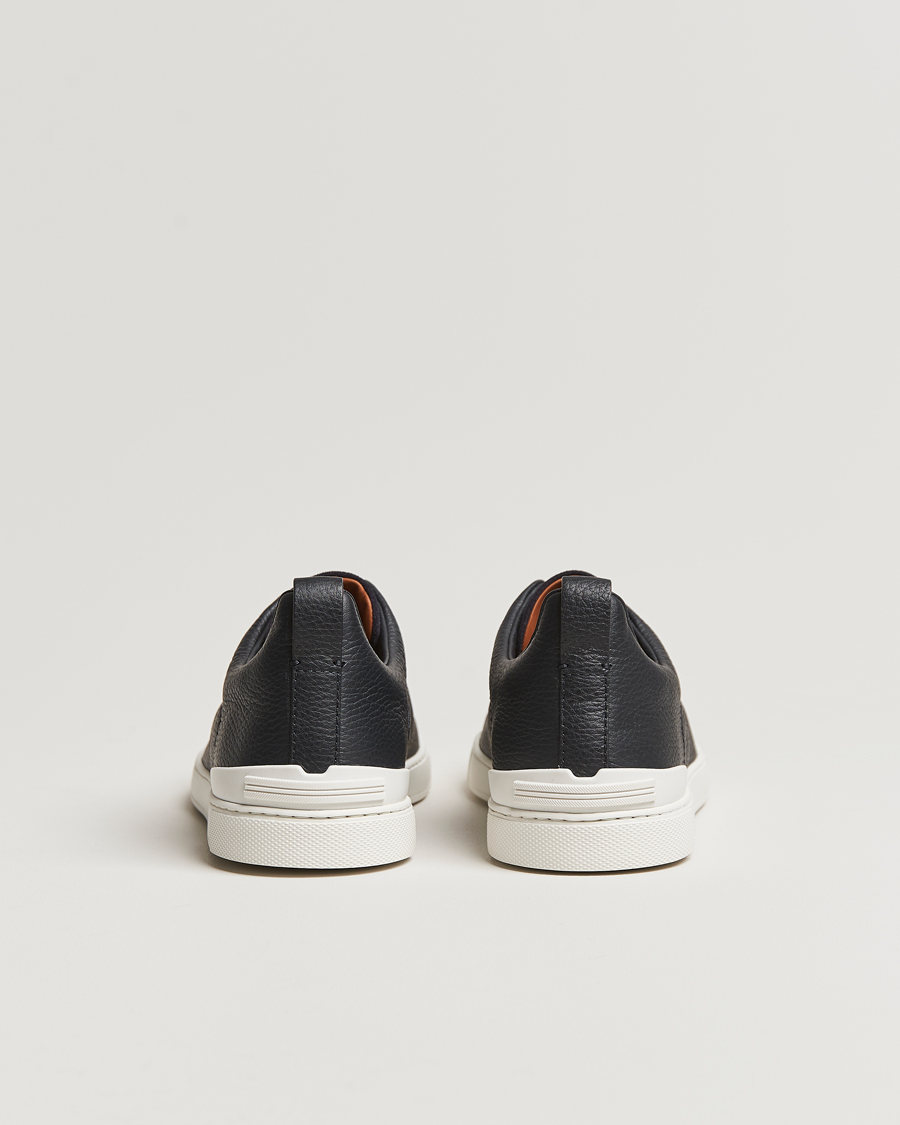 Herr | Zegna Triple Stitch Bi-Material Sneakers Navy | Zegna | Triple Stitch Bi-Material Sneakers Navy