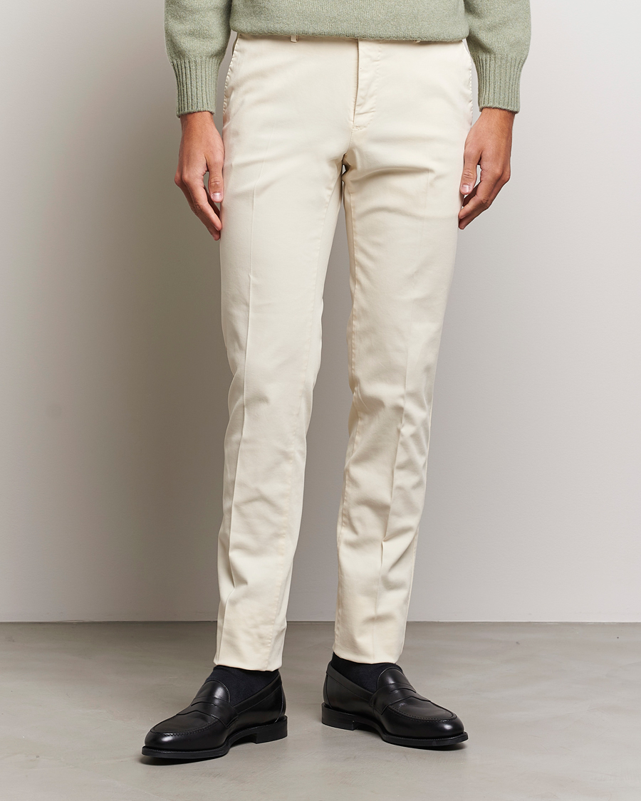 Herr |  | PT01 | Slim Fit Cotton Stretch Chinos Off White