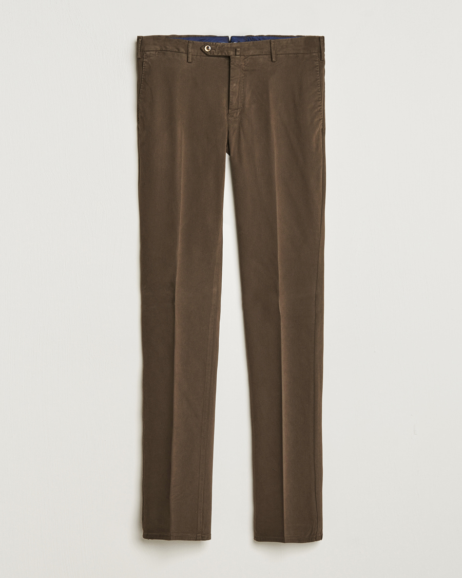 Herr | Byxor | PT01 | Slim Fit Cotton Stretch Chinos Dark Brown