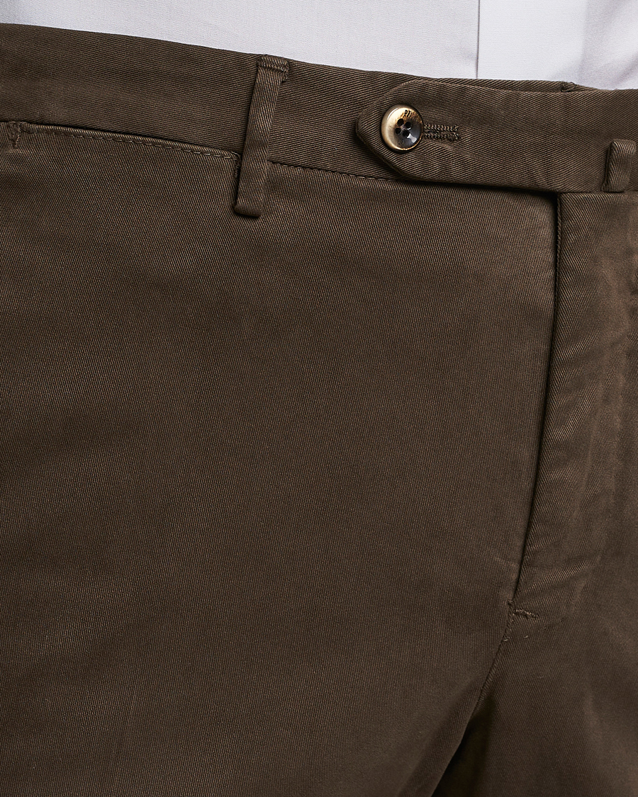 Herr | Byxor | PT01 | Slim Fit Cotton Stretch Chinos Dark Brown