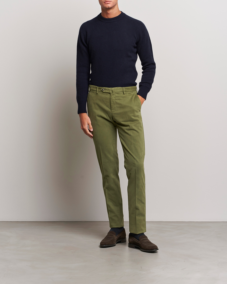 Herr | Byxor | PT01 | Slim Fit Cotton Stretch Chinos Dark Green