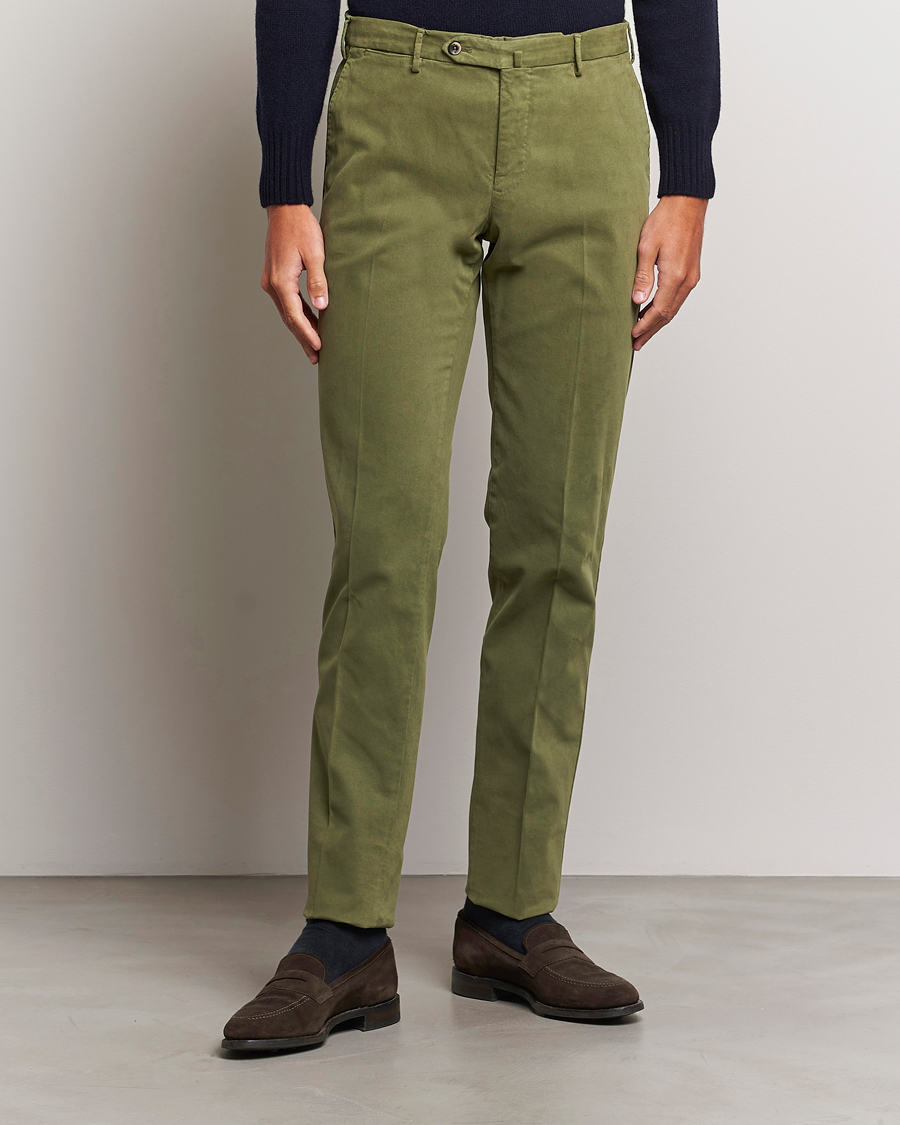 Herr | Byxor | PT01 | Slim Fit Cotton Stretch Chinos Dark Green