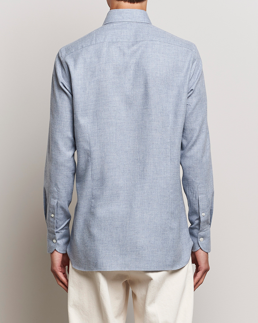 Herr | Skjortor | 100Hands | Cotton Button Down Flannel Shirt Grey