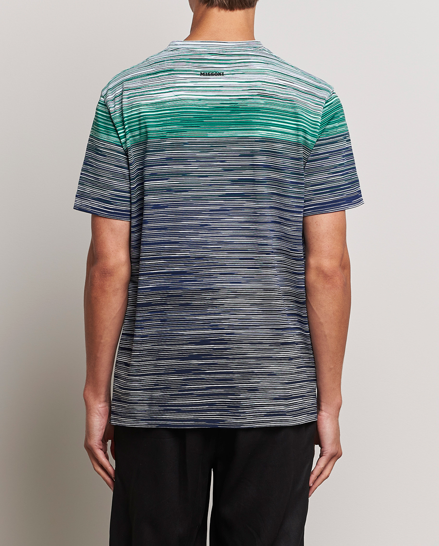 Herr | T-Shirts | Missoni | Space Dyed Degrade T-Shirt Blue/Green