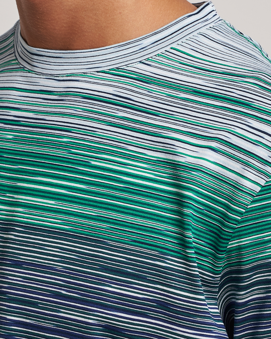 Herr | T-Shirts | Missoni | Space Dyed Degrade T-Shirt Blue/Green