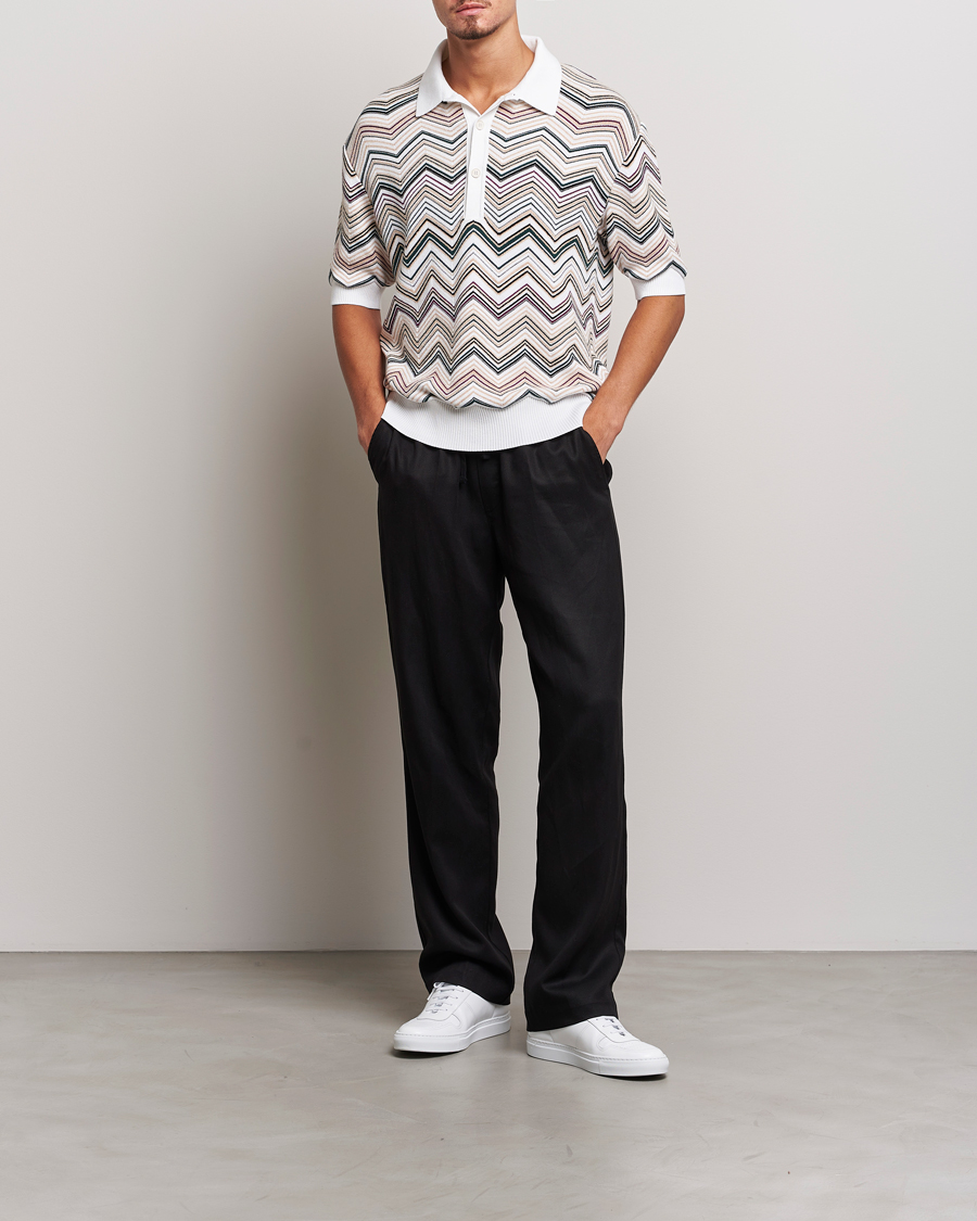 Herr | Pikéer | Missoni | Chevron Cotton Polo Beige