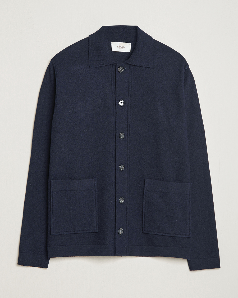Herr | Tröjor | Altea | Wool Chore Jacket Navy