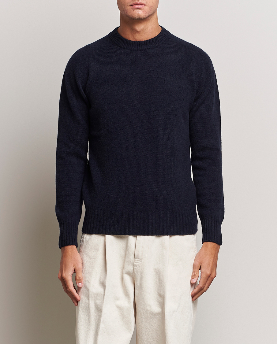 Herr | Pullover rundhals | Altea | Wool/Cashmere Crew Neck Pullover Navy