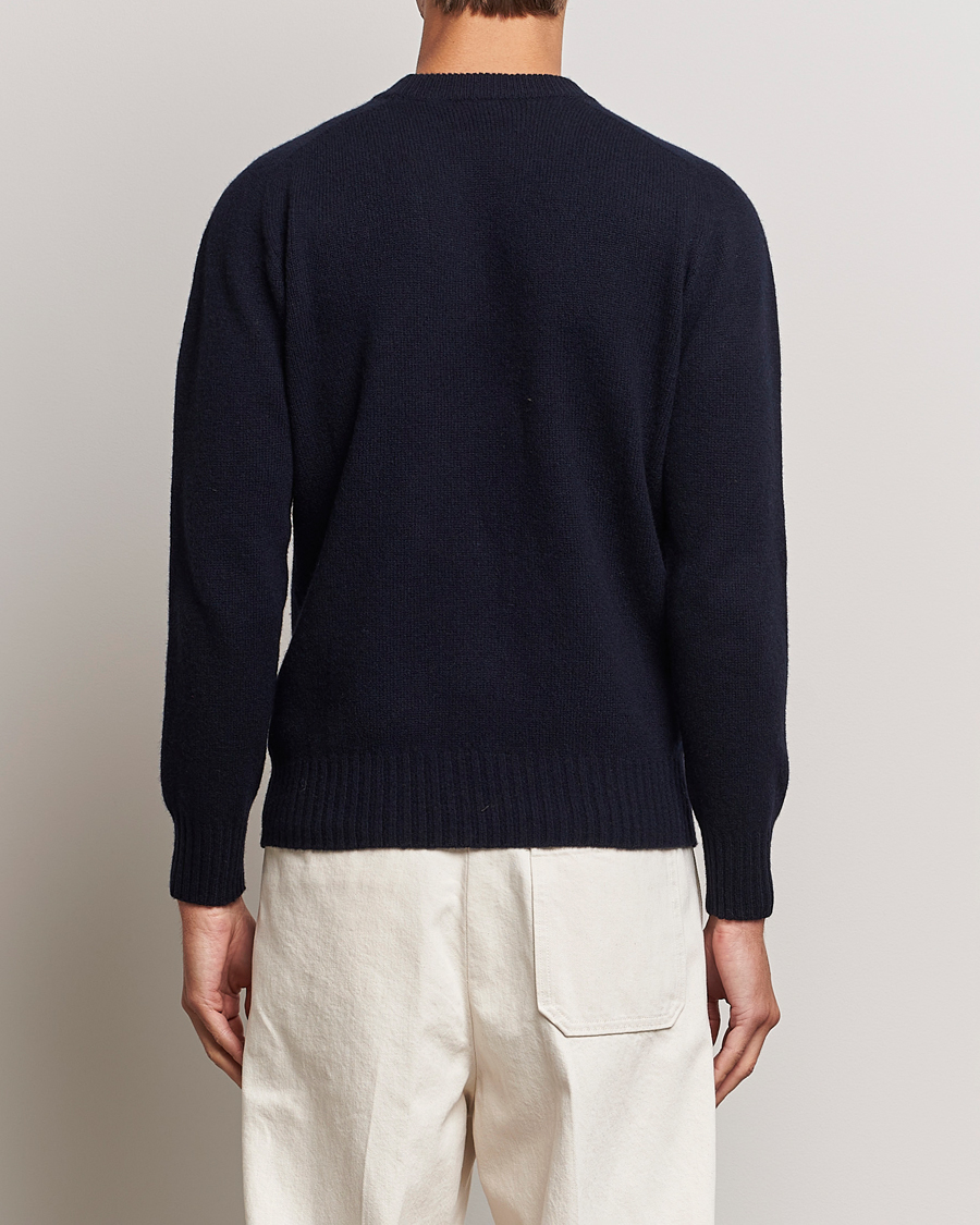 Herr | Tröjor | Altea | Wool/Cashmere Crew Neck Pullover Navy