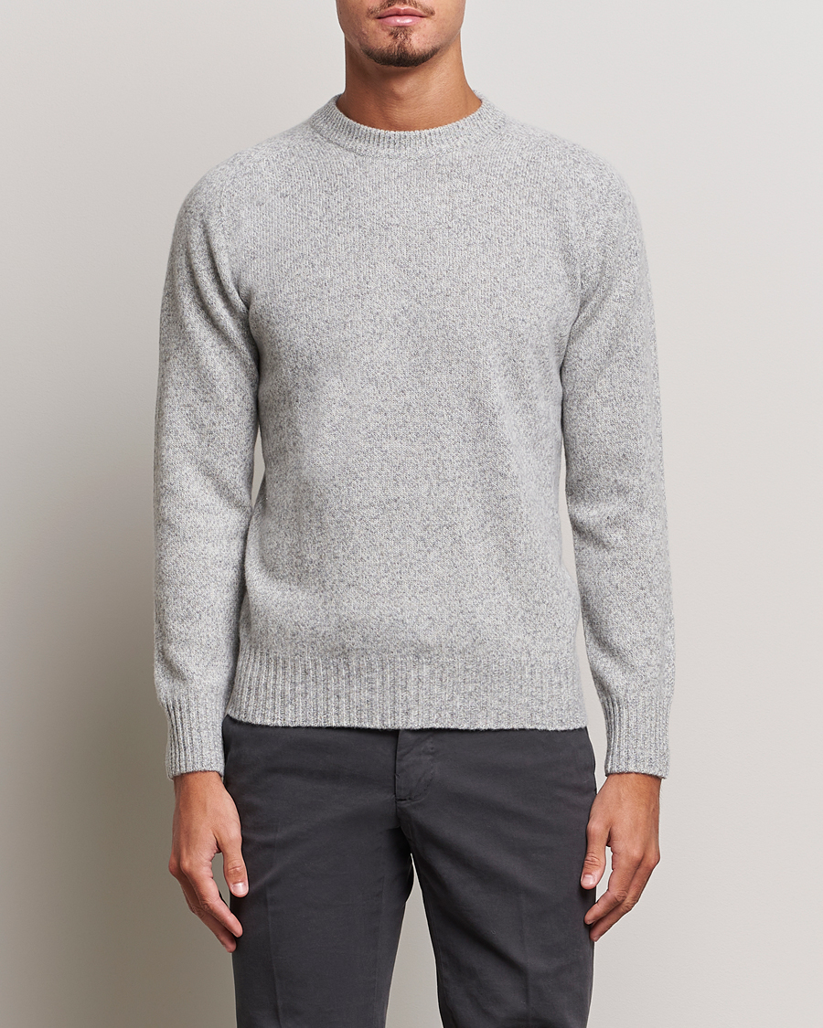 Herr | Tröjor | Altea | Wool/Cashmere Crew Neck Pullover Grey Melange