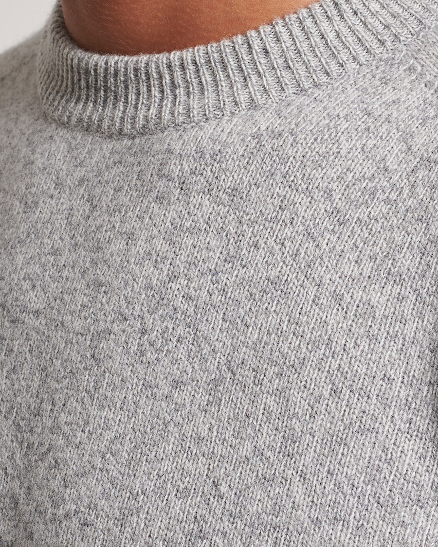 Herr | Tröjor | Altea | Wool/Cashmere Crew Neck Pullover Grey Melange