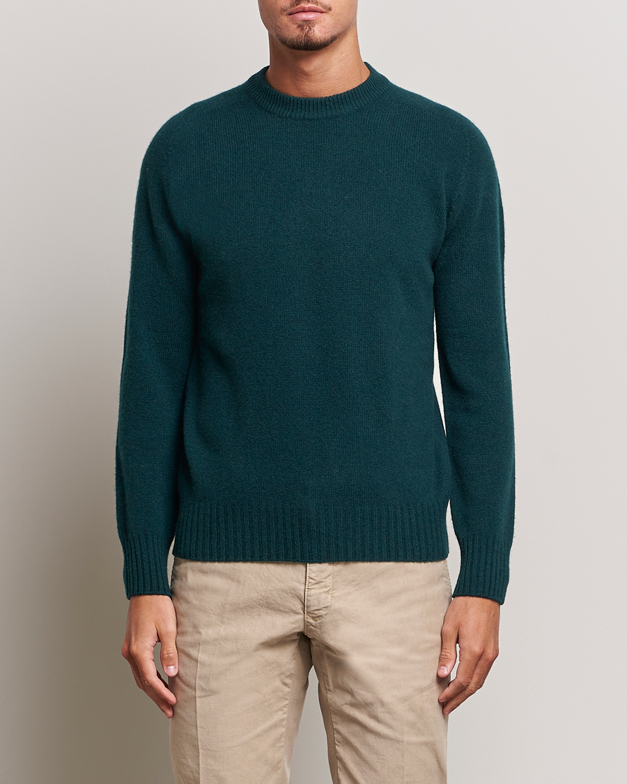 Herr | Pullover rundhals | Altea | Wool/Cashmere Crew Neck Pullover Dark Green