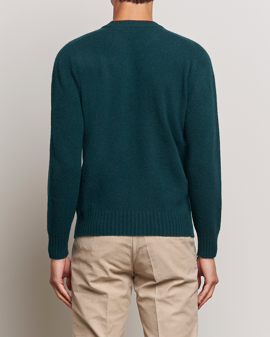 Herr | Tröjor | Altea | Wool/Cashmere Crew Neck Pullover Dark Green