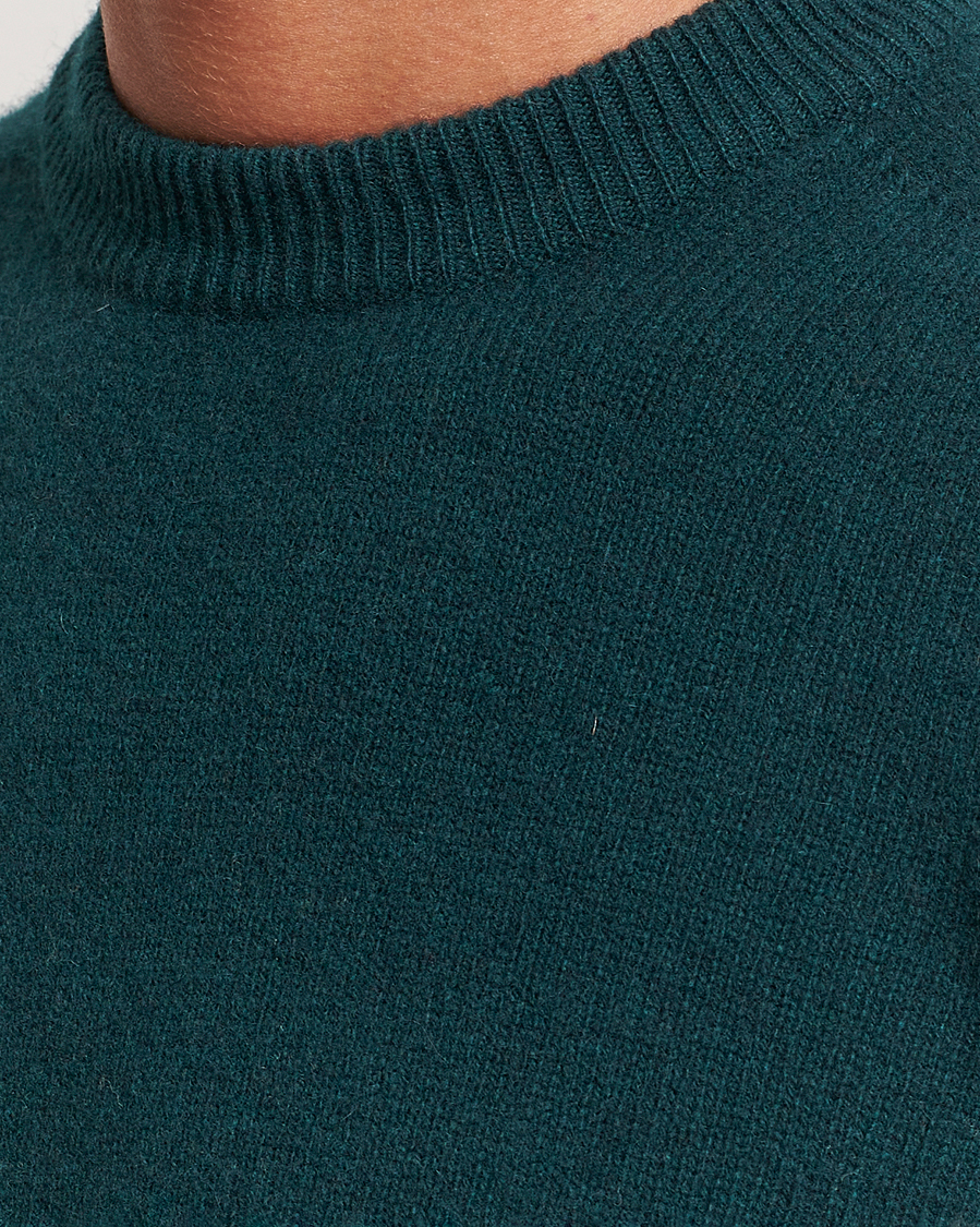 Herr | Tröjor | Altea | Wool/Cashmere Crew Neck Pullover Dark Green