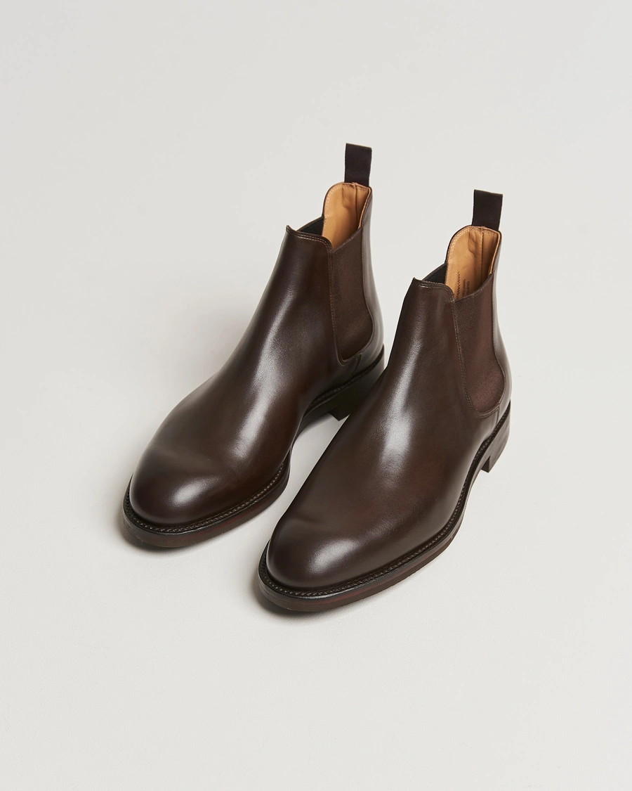 Herr | Chelsea Boots | Crockett & Jones | Chelsea 5 Dk Brown Wax Calf