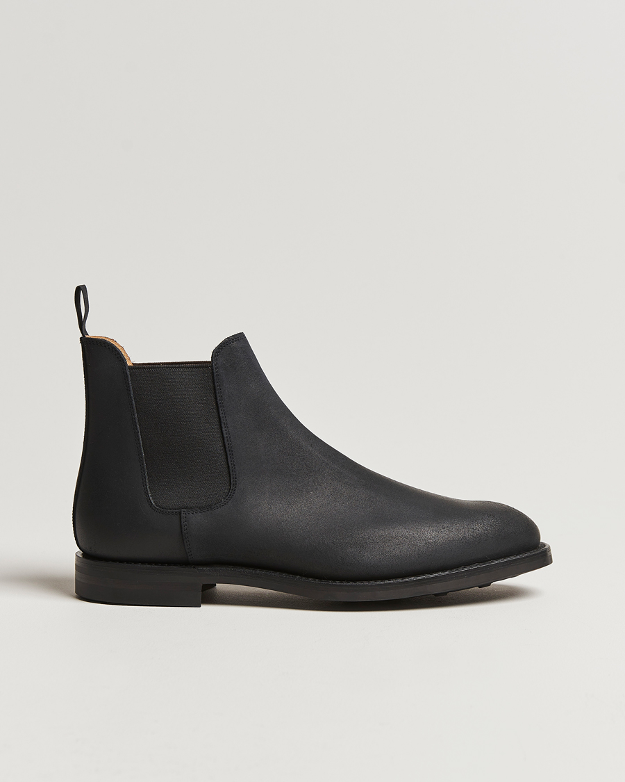 Herr | Kängor | Crockett & Jones | Chelsea 5 Black Rough-Out Suede