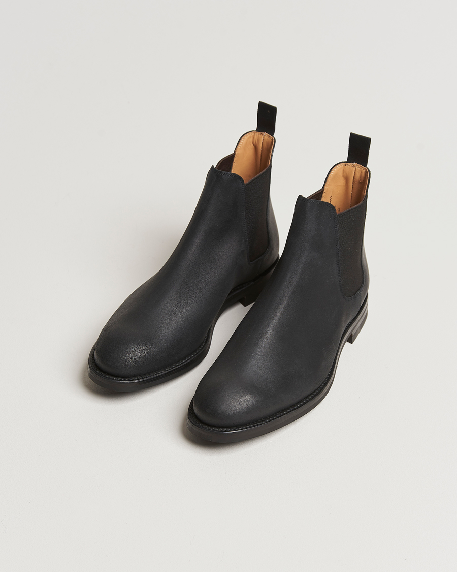 Herr | Kängor | Crockett & Jones | Chelsea 5 Black Rough-Out Suede