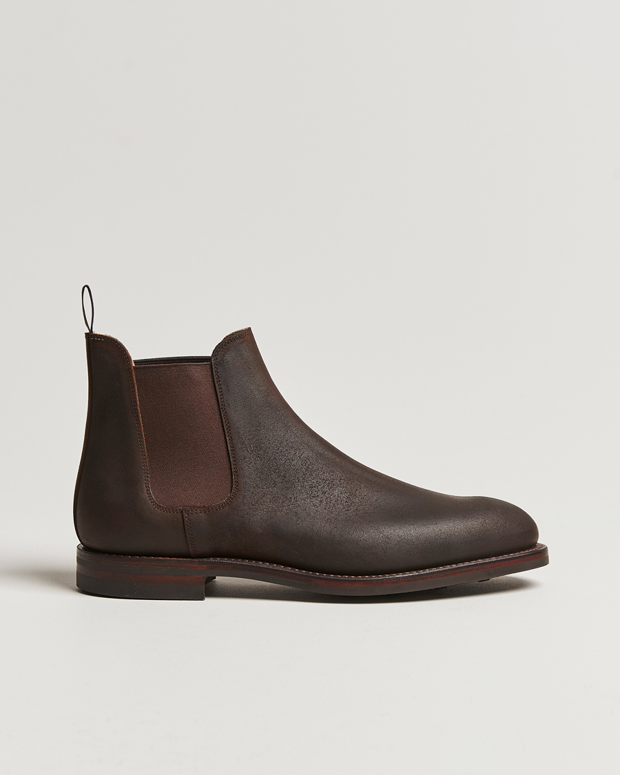 Herr | Kängor | Crockett & Jones | Chelsea 5 Dk Brown Rough-Out Suede