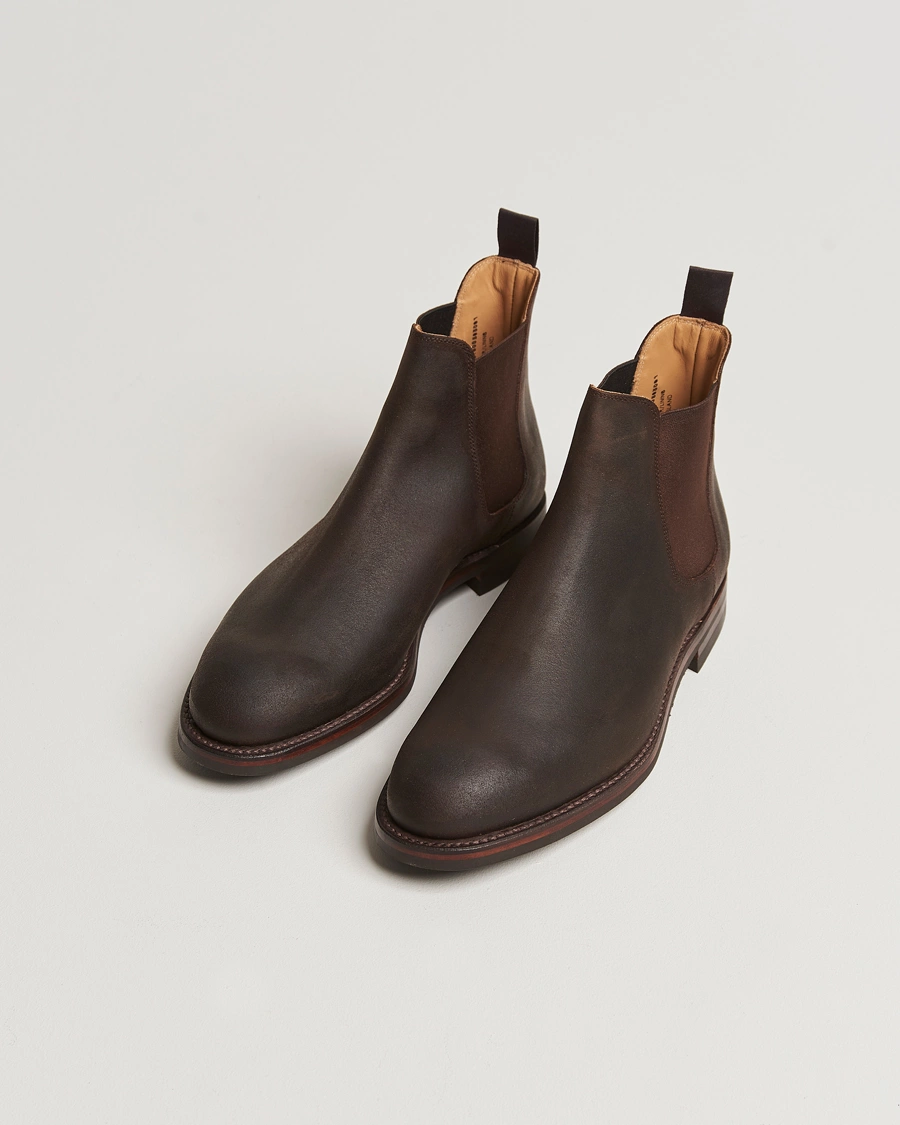 Herr | Crockett & Jones | Crockett & Jones | Chelsea 5 Dk Brown Rough-Out Suede