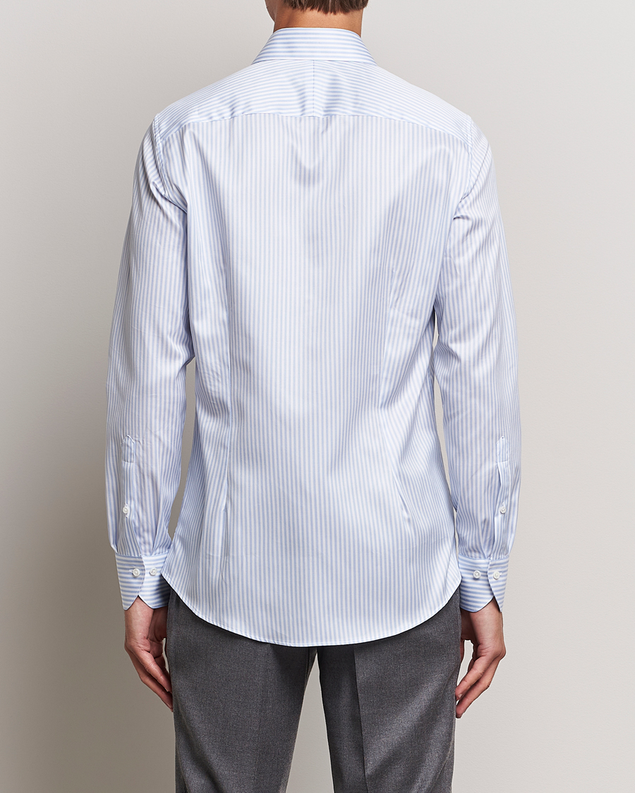 Herr | Skjortor | Stenströms | 1899 Slim Supima Cotton Stripe Shirt Blue