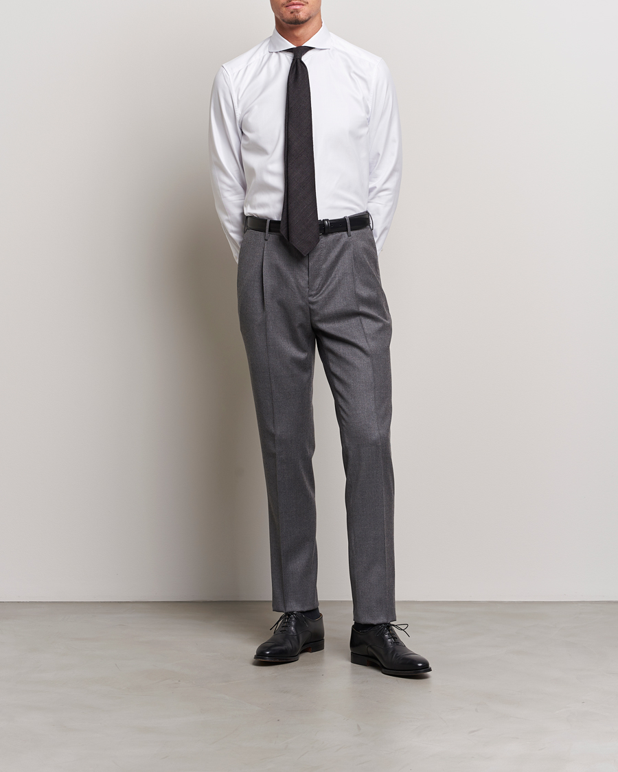 Herr | Skjortor | Stenströms | 1899 Slim Supima Cotton Twill Shirt White