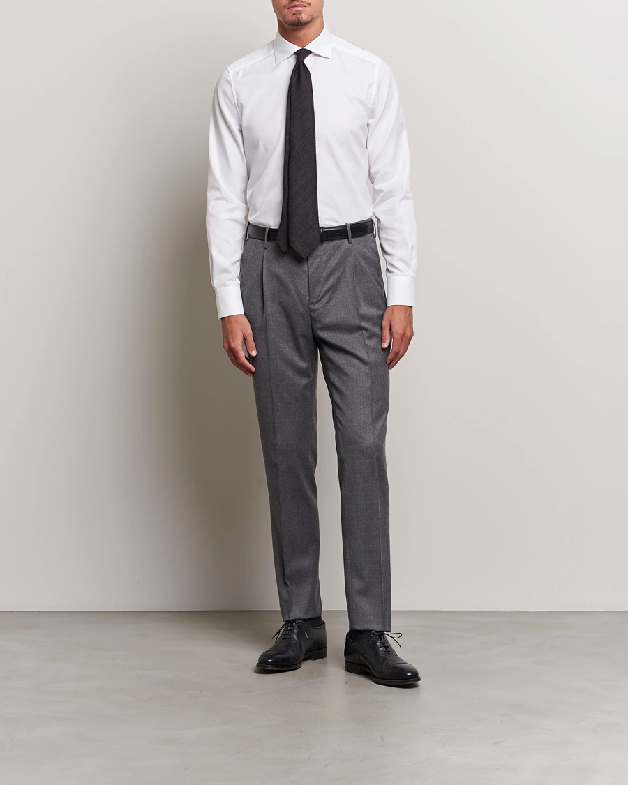 Herr | Formella | Stenströms | 1899 Slim Cotton Royal Oxford Shirt White