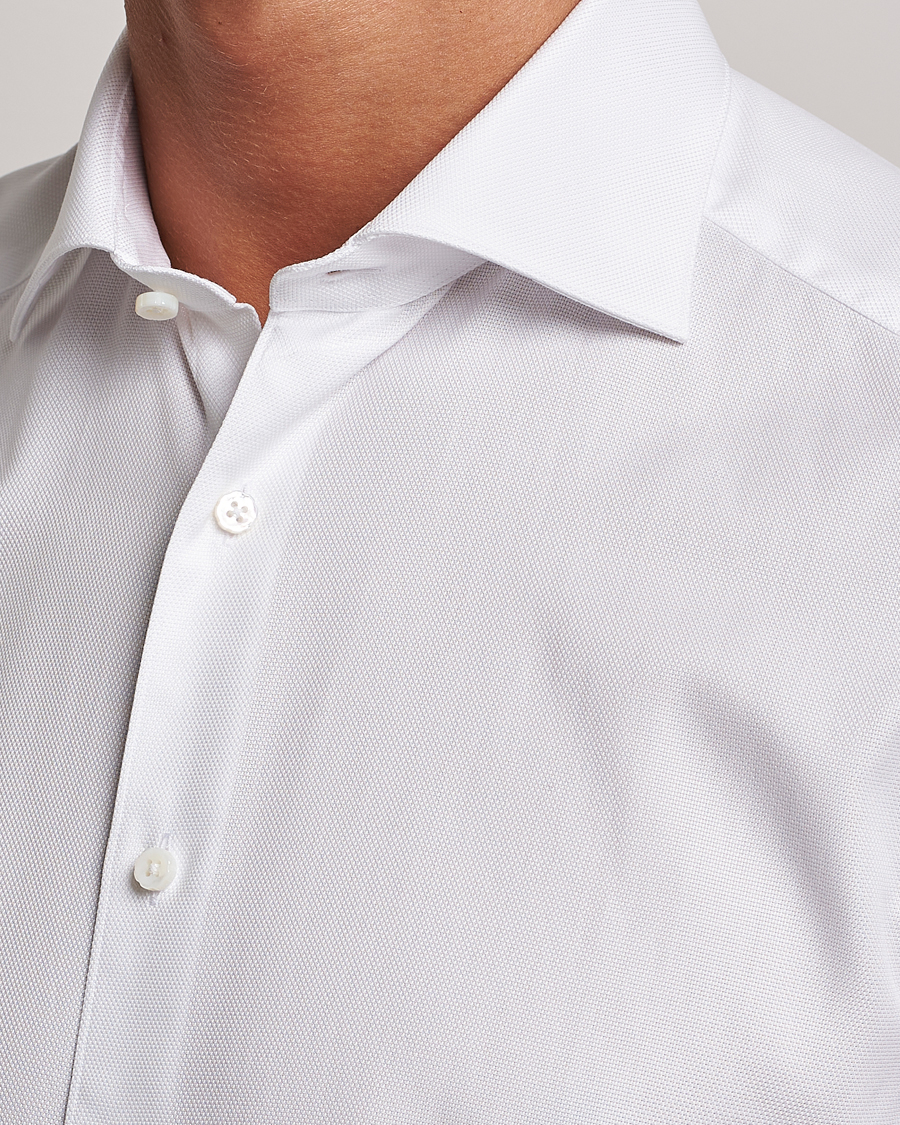 Herr | Skjortor | Stenströms | 1899 Slim Cotton Royal Oxford Shirt White
