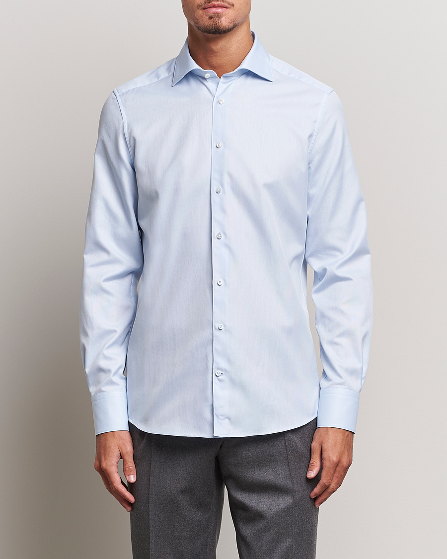 Herr | Mörk kostym | Stenströms | 1899 Slim Cotton Royal Oxford Shirt Blue