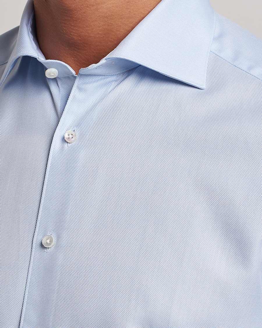 Herr | Skjortor | Stenströms | 1899 Slim Cotton Royal Oxford Shirt Light Blue