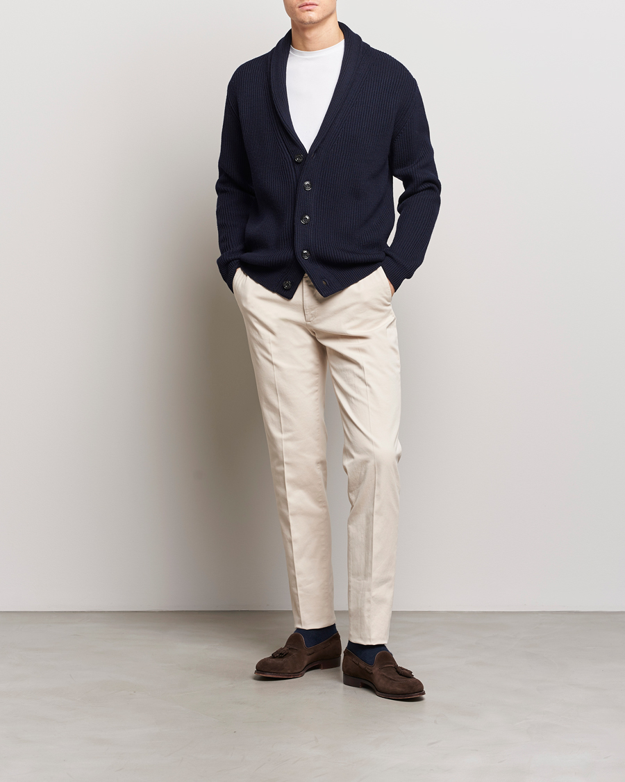 Herr | Tröjor | Altea | Shawl Collar Cardigan Navy