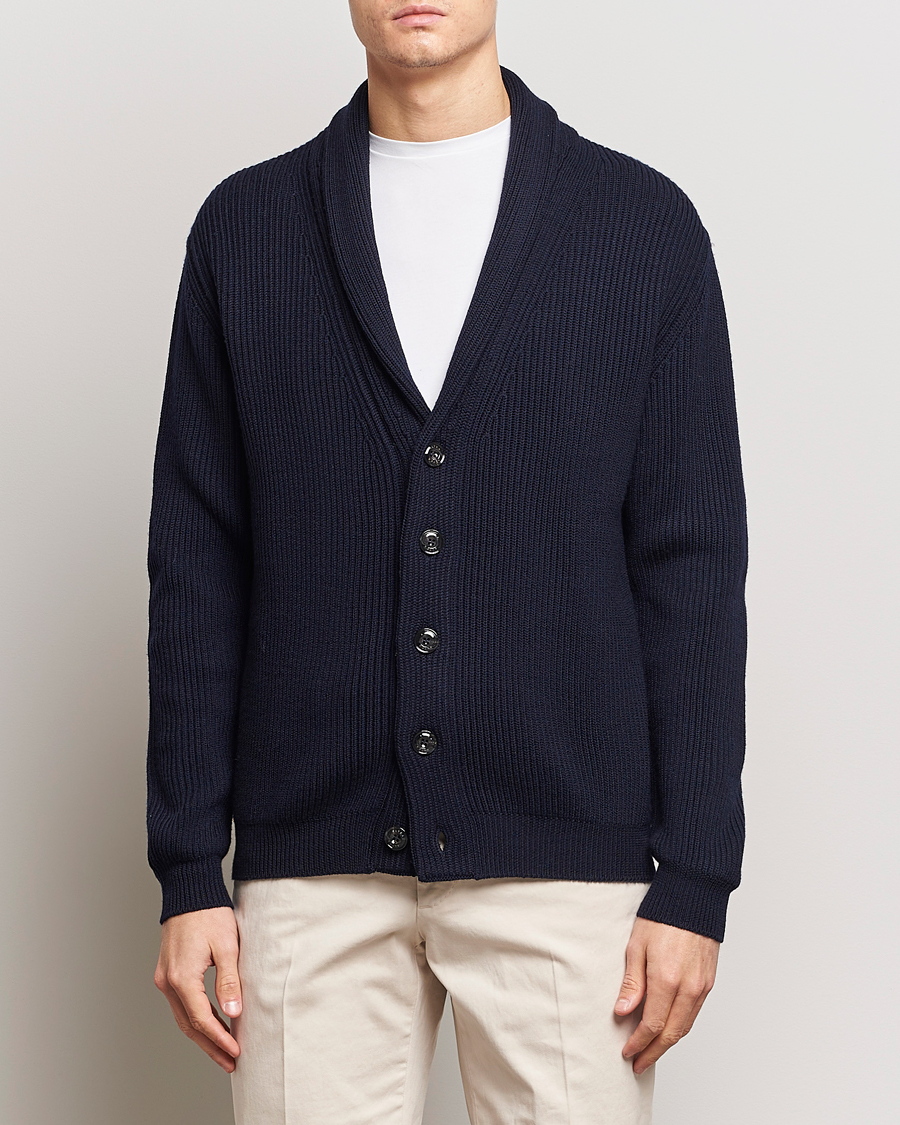 Herr | Italian Department | Altea | Shawl Collar Cardigan Navy