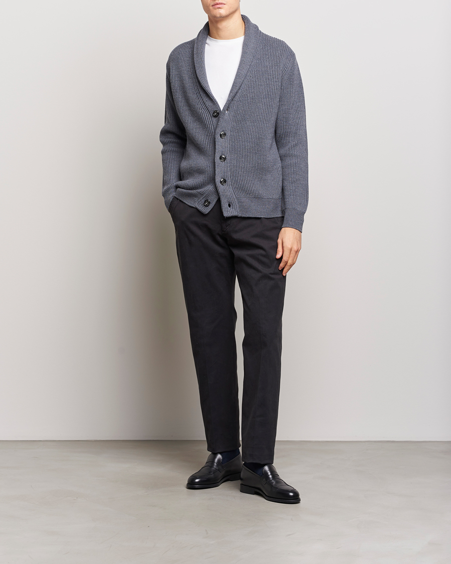 Herr | Tröjor | Altea | Shawl Collar Cardigan Charcoal