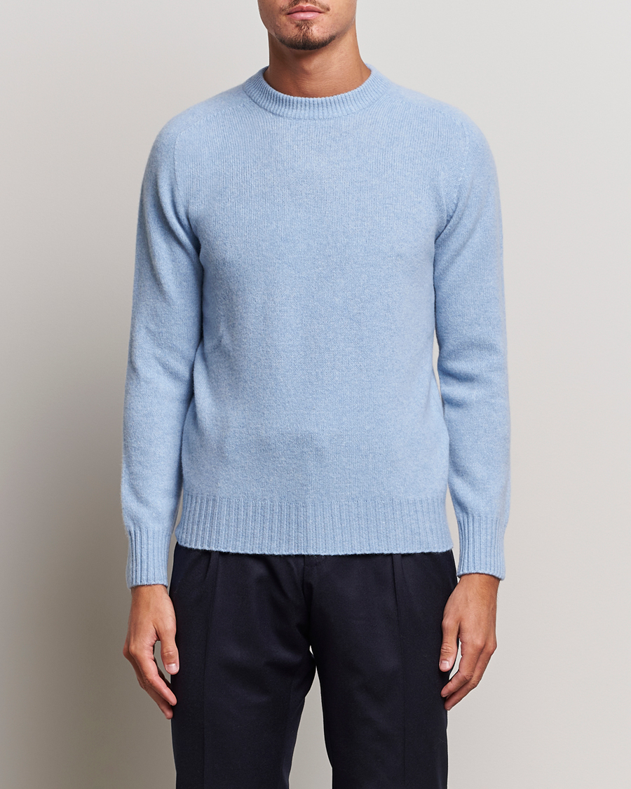 Herr | Tröjor | Altea | Wool/Cashmere Crew Neck Pullover Light Blue