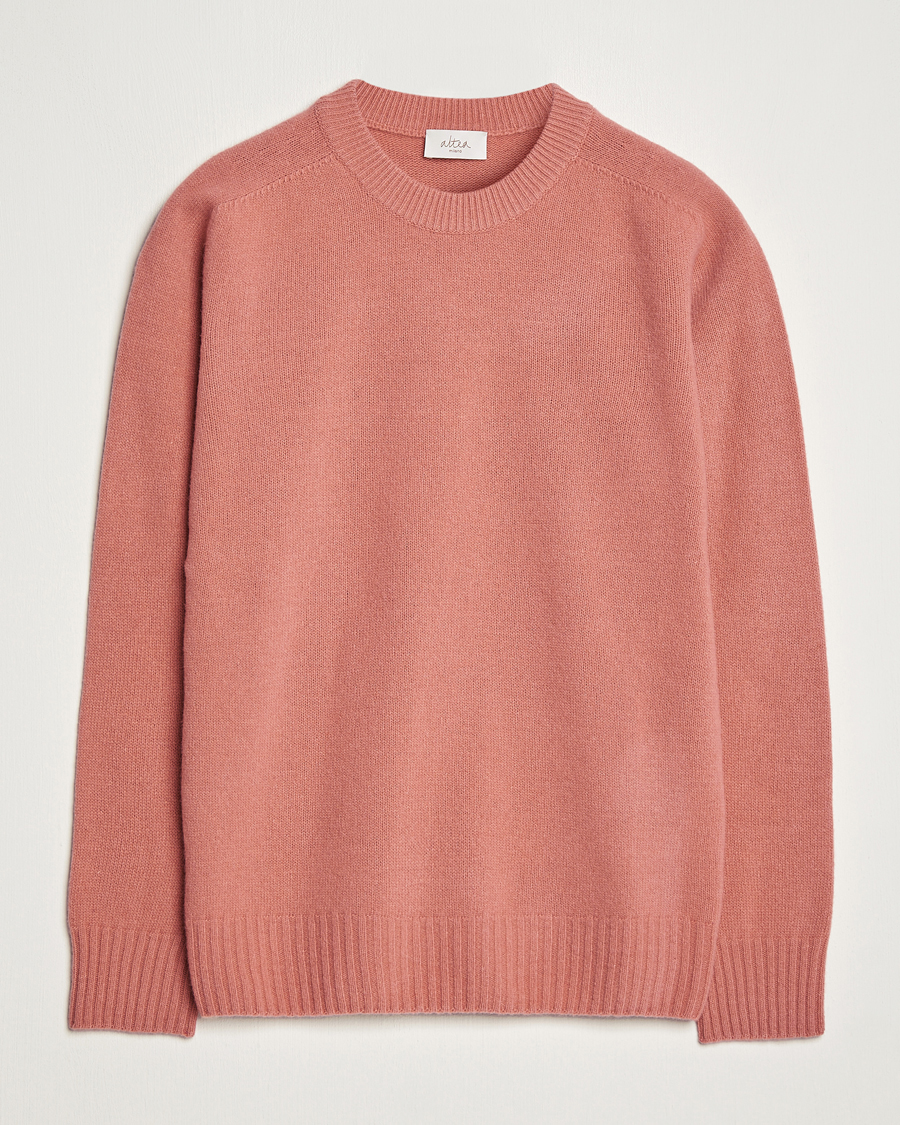 Herr | Tröjor | Altea | Wool/Cashmere Crew Neck Pullover Rosa