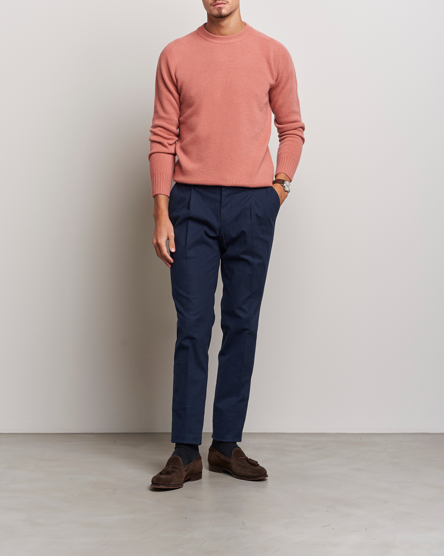 Herr | Tröjor | Altea | Wool/Cashmere Crew Neck Pullover Rosa