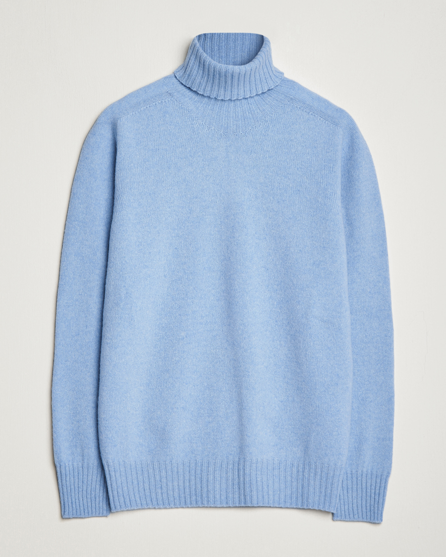 Herr | Tröjor | Altea | Wool/Cashmere Crew Neck Rollneck Light Blue