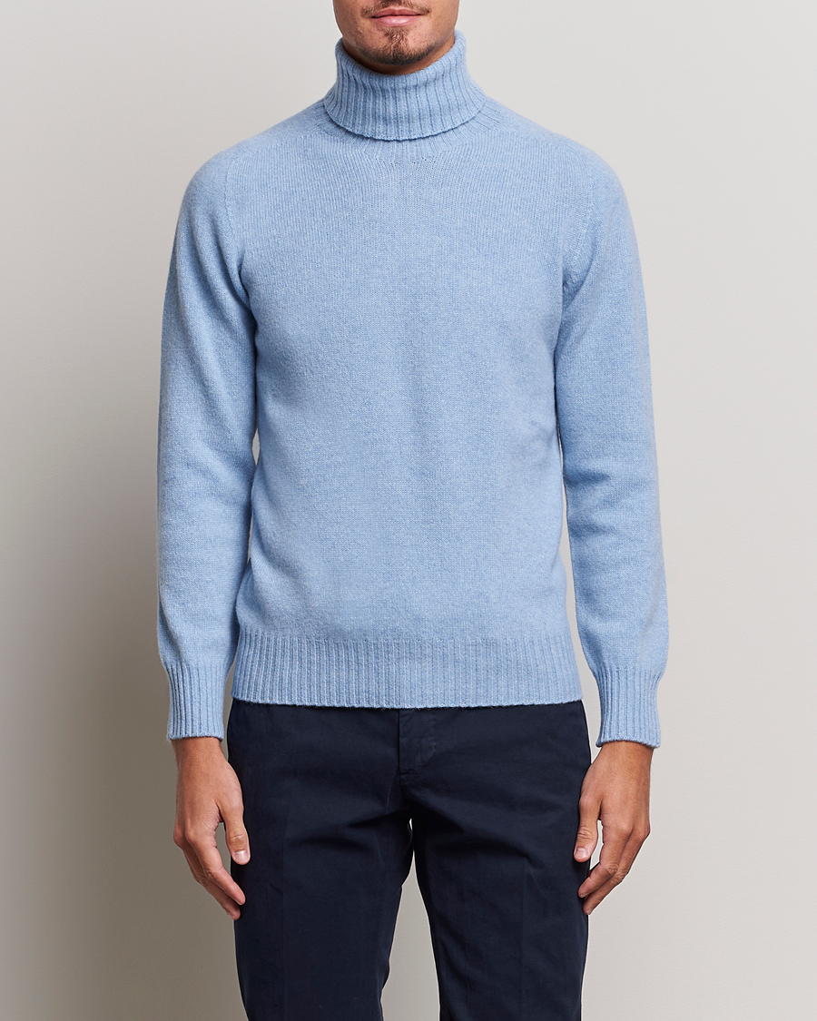 Herr | Tröjor | Altea | Wool/Cashmere Crew Neck Rollneck Light Blue